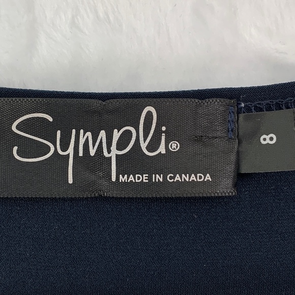 Sympli Quest Tunic Ponte Knit Lagenlook Navy Blue Sz 8 - Picture 7 of 10